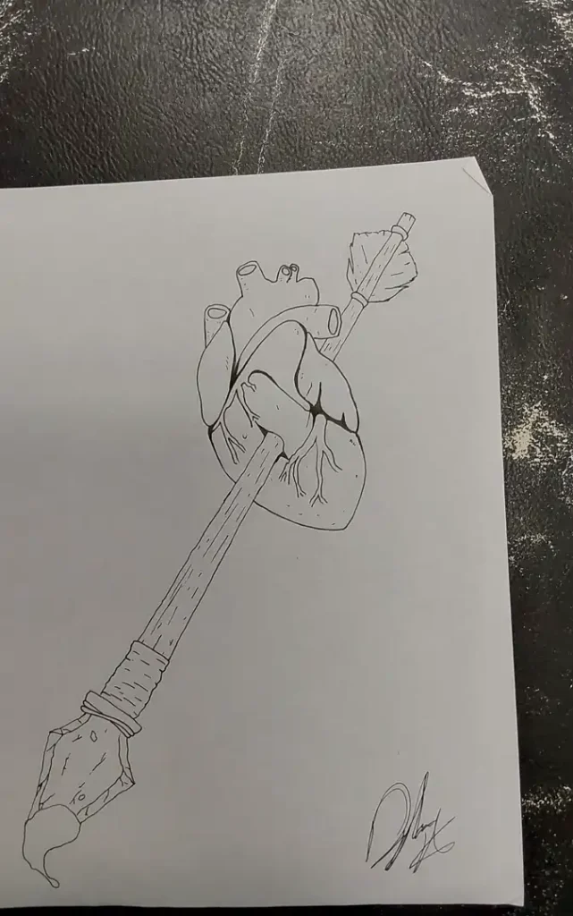 Arrow Heart Pen Design