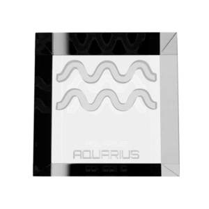Zodiac Symbol Glass Cube