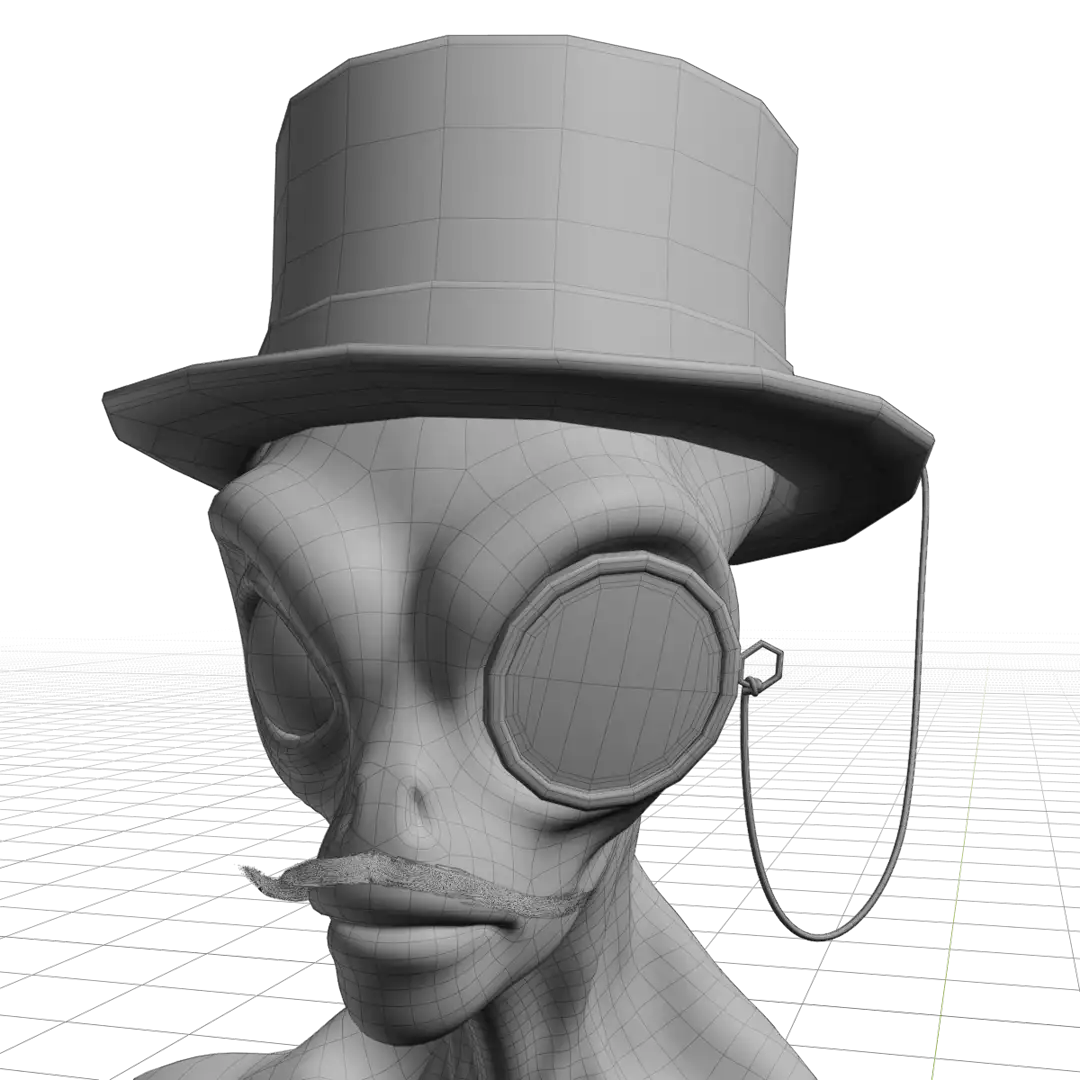 FancyAlien_WireFrame