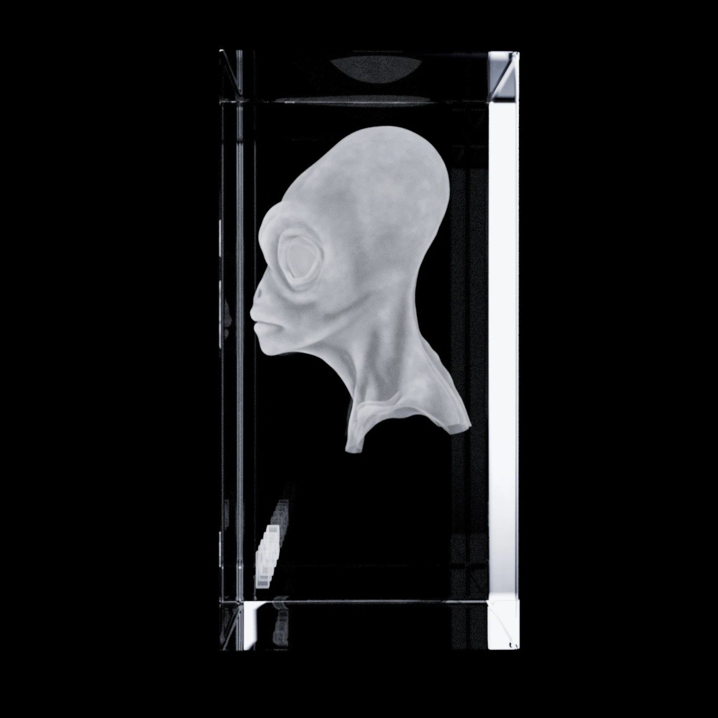 Gray Alien Bust Glass Rectangle - Image 2