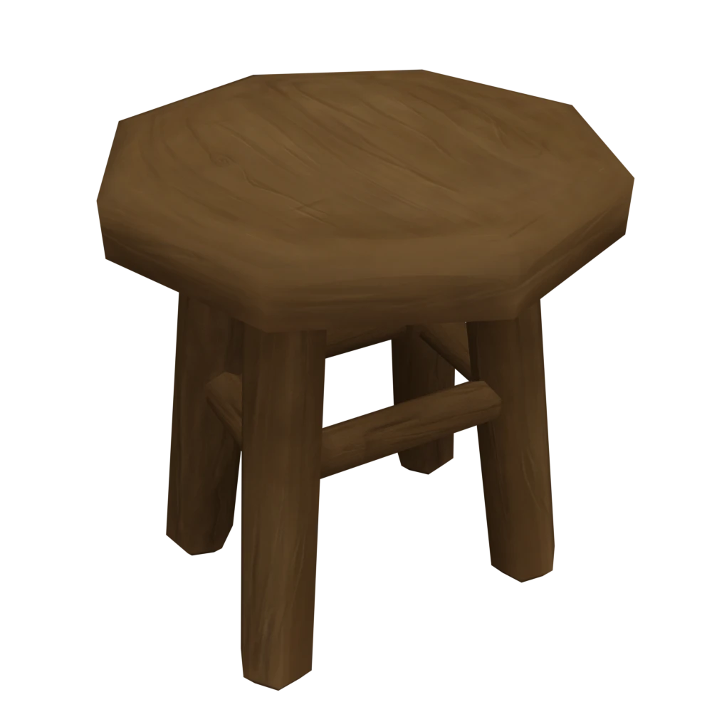 Hand Painted Wooden Stool