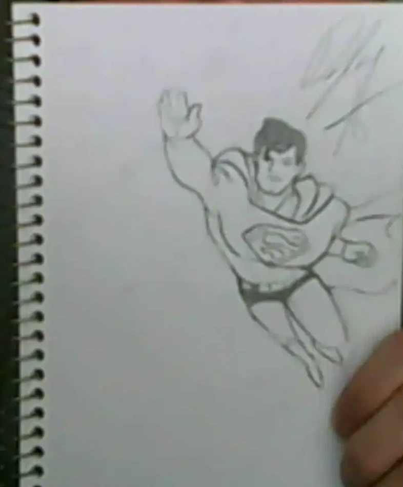 Old Sketch of super man.